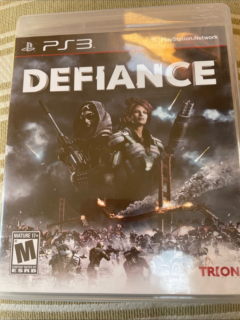 Sony PS3 Defiance Video Game - Black & Gray Cover